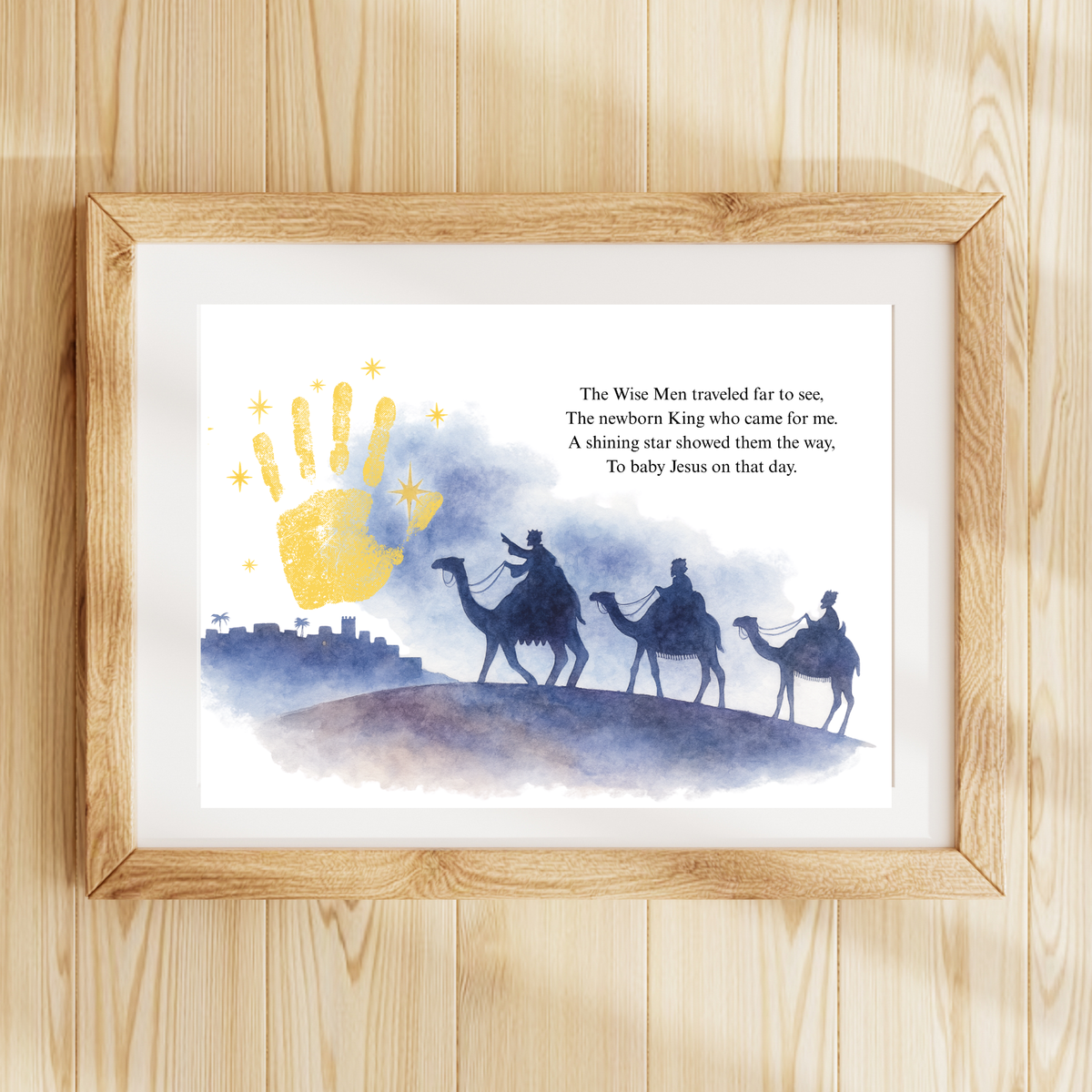 Christian Three Wise Men Handprint Craft Printable | Wise Men Christmas Keepsake | Nativity Handprint Activity | Epiphany Craft | Sunday School Christmas Printable