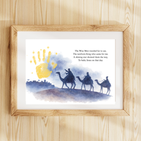Christian Three Wise Men Handprint Craft Printable | Wise Men Christmas Keepsake | Nativity Handprint Activity | Epiphany Craft | Sunday School Christmas Printable