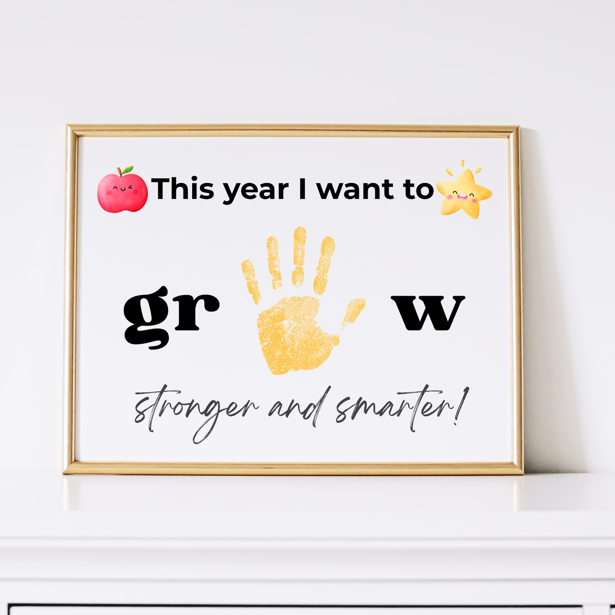 First Day of School Handprint Craft Printable | “This Year I Want to Grow” Keepsake | Back to School Activity for Kids | Preschool Kindergarten Craft