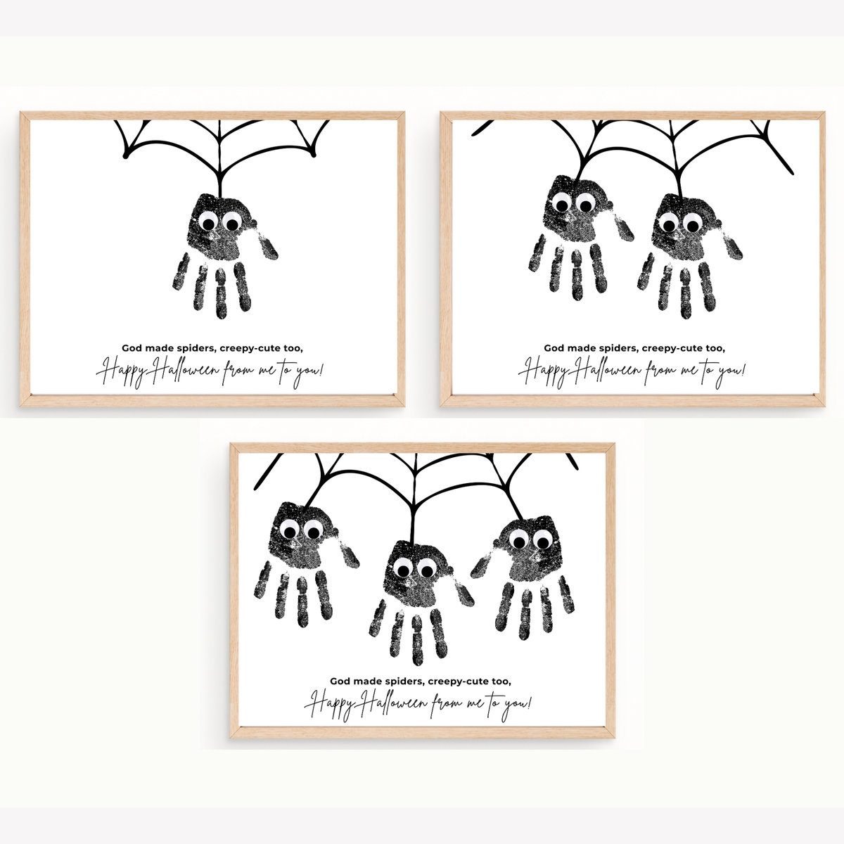 Christian Halloween Spider Handprint Craft | God Made Spiders Printable for Kids Bundle
