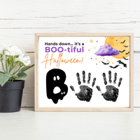 Hands Down It's a BOO-tiful Halloween Handprint Craft Printable | Halloween Keepsake Activity for Kids | Preschool Halloween Craft | Daycare & Classroom Printable