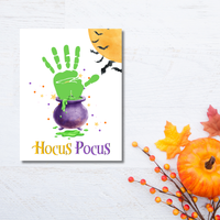 Hocus Pocus Halloween Handprint Craft Printable | Witch Cauldron Halloween Keepsake | Preschool Halloween Activity | Daycare & Classroom Craft
