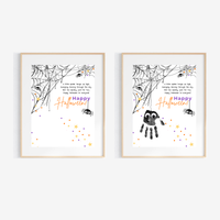 Happy Halloween Spider Handprint Craft Printable | Preschool Halloween Keepsake Activity | Halloween Craft for Kids | Daycare & Classroom Printable