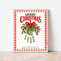 Mistletoe Christmas Handprint Craft | Merry Christmas Handprint Keepsake Printable for Kids