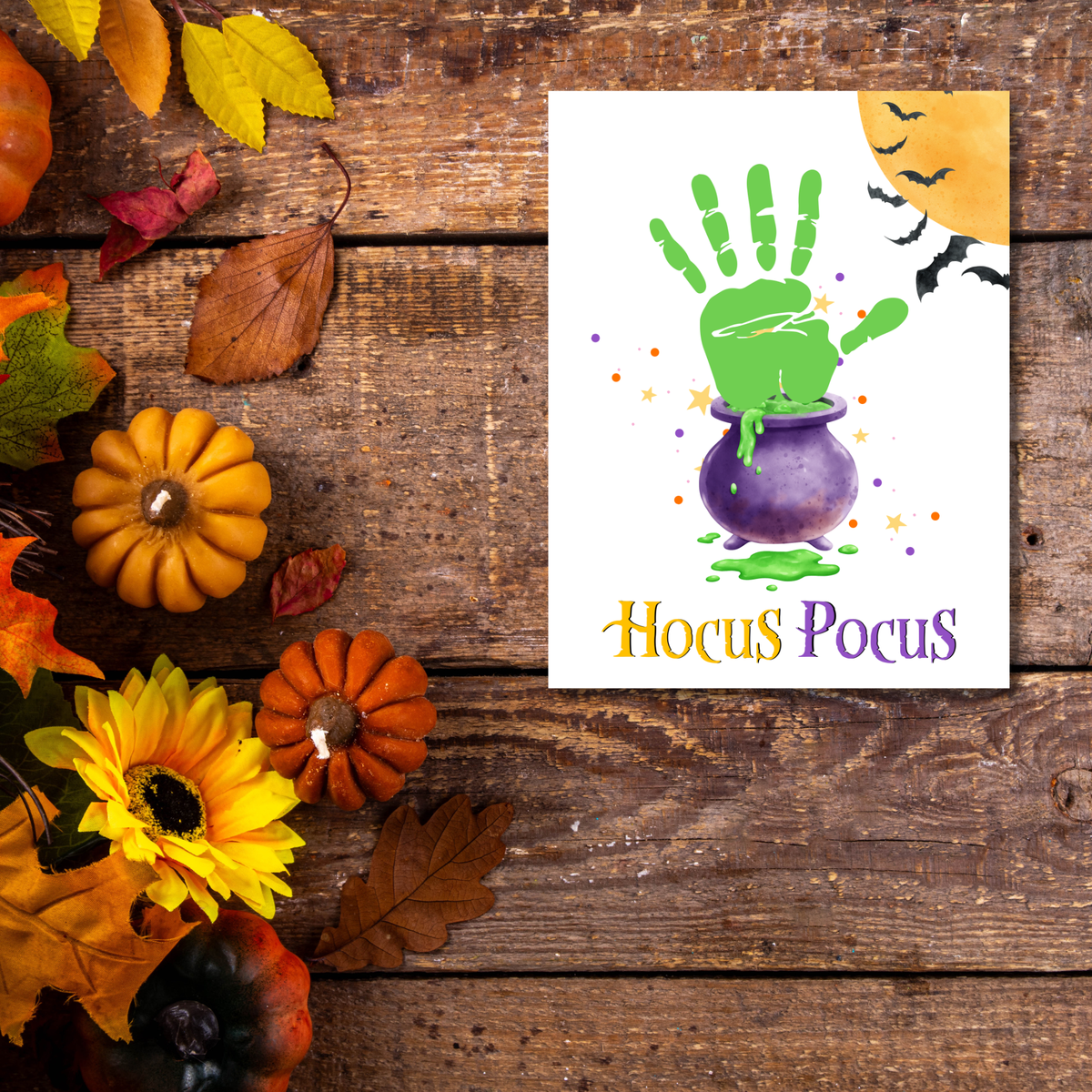 Hocus Pocus Halloween Handprint Craft Printable | Witch Cauldron Halloween Keepsake | Preschool Halloween Activity | Daycare & Classroom Craft