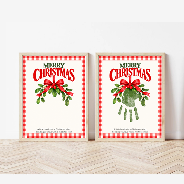 Mistletoe Christmas Handprint Craft | Merry Christmas Handprint Keepsake Printable for Kids
