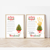 God Picked Us to Be Family Christmas Handprint Craft | Christian Family Keepsake Printable