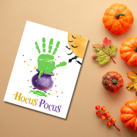 Hocus Pocus Halloween Handprint Craft Printable | Witch Cauldron Halloween Keepsake | Preschool Halloween Activity | Daycare & Classroom Craft