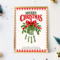 Mistletoe Christmas Handprint Craft | Merry Christmas Handprint Keepsake Printable for Kids