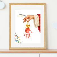 Jesus Christmas Handprint Craft for Kids | Christian Merry Christmas Keepsake | Faith-Based Preschool Activity
