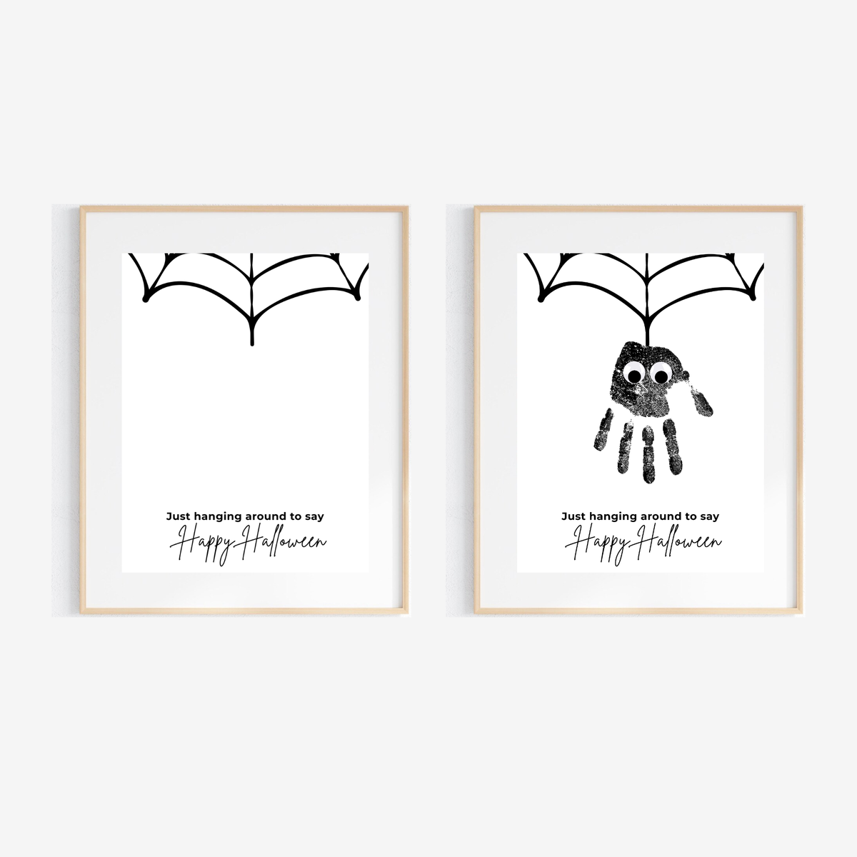 Happy Halloween Spider Handprint Craft Printable | Halloween Spider Keepsake Activity for Kids | Preschool Halloween Craft | Daycare & Classroom Printable