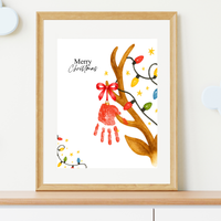 Christmas Reindeer Handprint Craft for Kids | Merry Christmas Ornament Keepsake | Preschool Holiday Activity