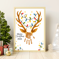 Merry Christmas Reindeer 2026 Handprint Craft Printable | Reindeer Keepsake | Christmas Handprint Activity | Preschool Christmas Craft | Kids Holiday Art