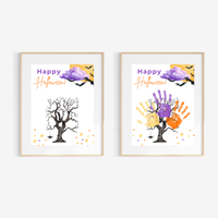 Happy Halloween Handprint Tree Craft Printable | Halloween Family Handprint Keepsake | Preschool Halloween Activity | Daycare & Classroom Fall Craft
