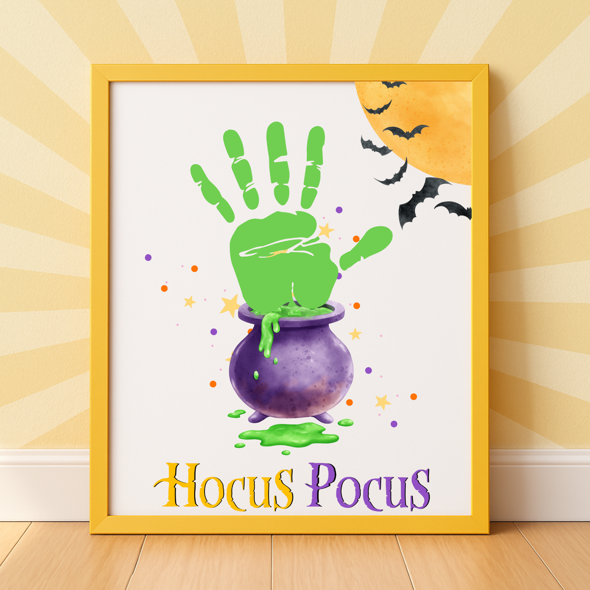 Hocus Pocus Halloween Handprint Craft Printable | Witch Cauldron Halloween Keepsake | Preschool Halloween Activity | Daycare & Classroom Craft