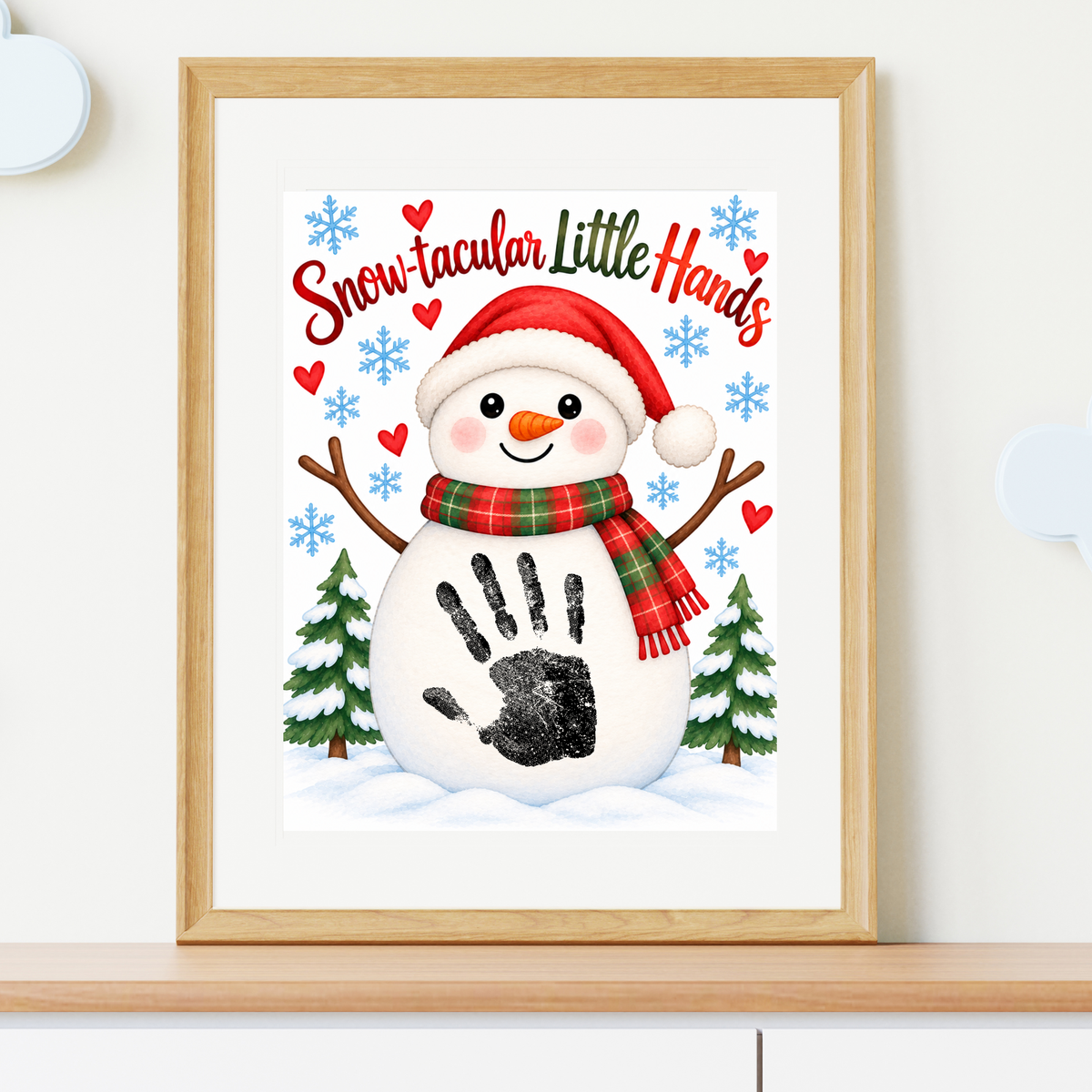 Snowman Handprint Craft | Snow-tacular Little Hands Christmas Printable for Kids