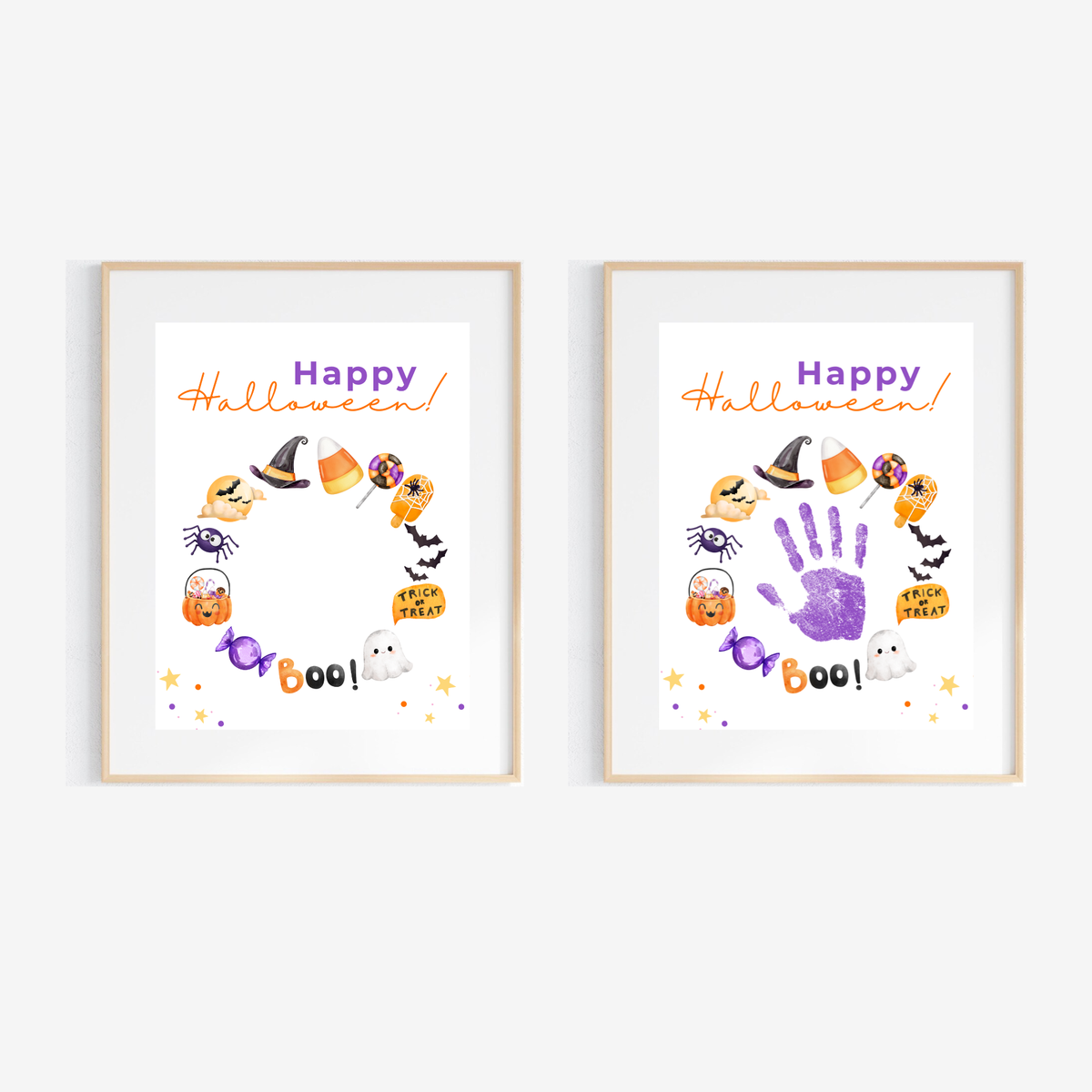 Happy Halloween Handprint Craft Printable | Halloween Keepsake for Kids | Preschool Halloween Activity | Daycare & Classroom Craft