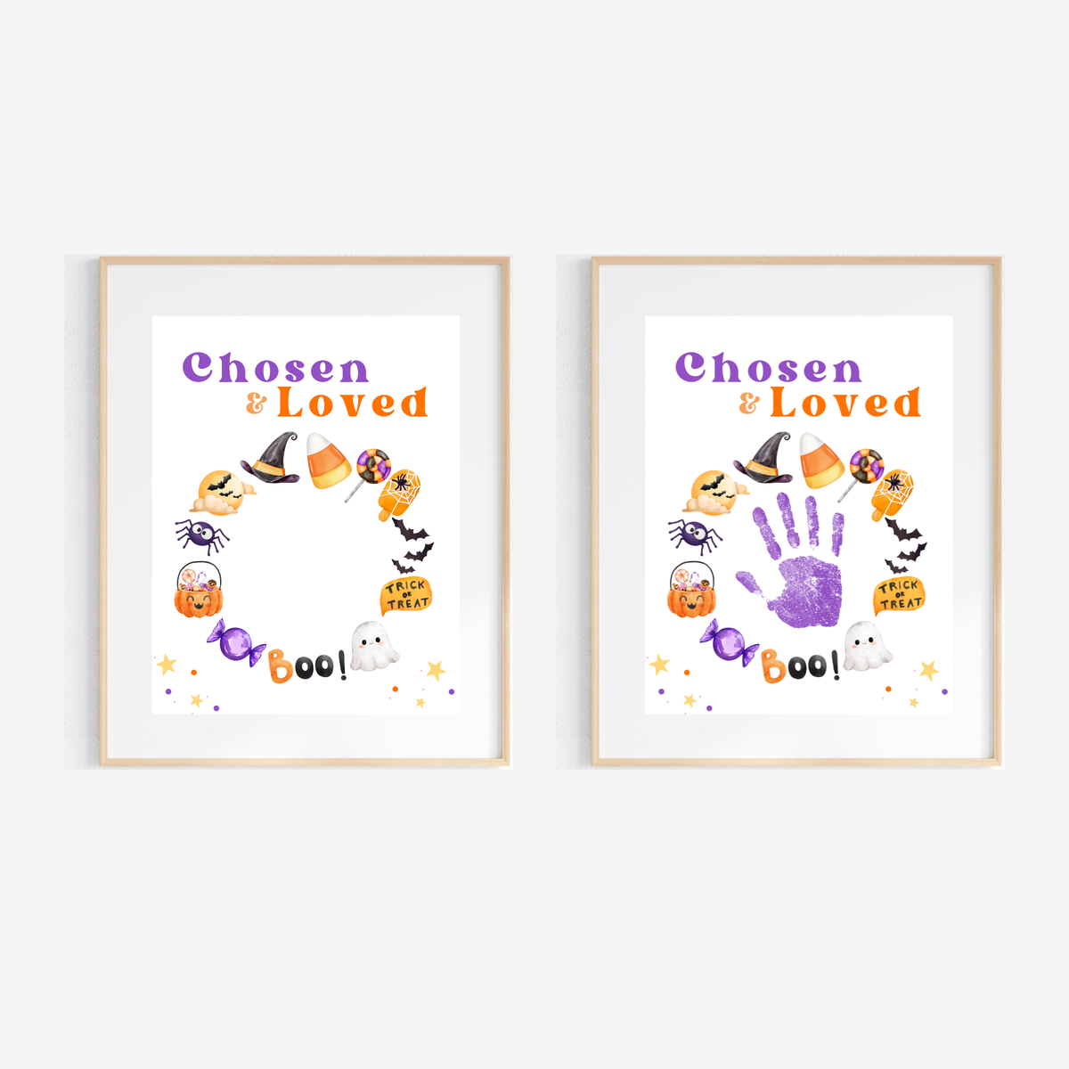 Chosen & Loved Halloween Handprint Craft Printable | Christian Halloween Keepsake | Faith-Based Preschool Craft | Sunday School Halloween Activity