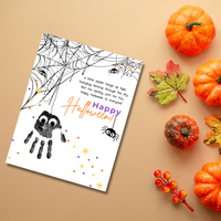 Happy Halloween Spider Handprint Craft Printable | Preschool Halloween Keepsake Activity | Halloween Craft for Kids | Daycare & Classroom Printable