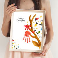 Christmas Reindeer Handprint Craft for Kids | Merry Christmas Ornament Keepsake | Preschool Holiday Activity
