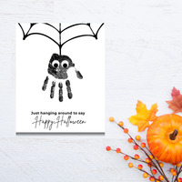 Happy Halloween Spider Handprint Craft Printable | Halloween Spider Keepsake Activity for Kids | Preschool Halloween Craft | Daycare & Classroom Printable