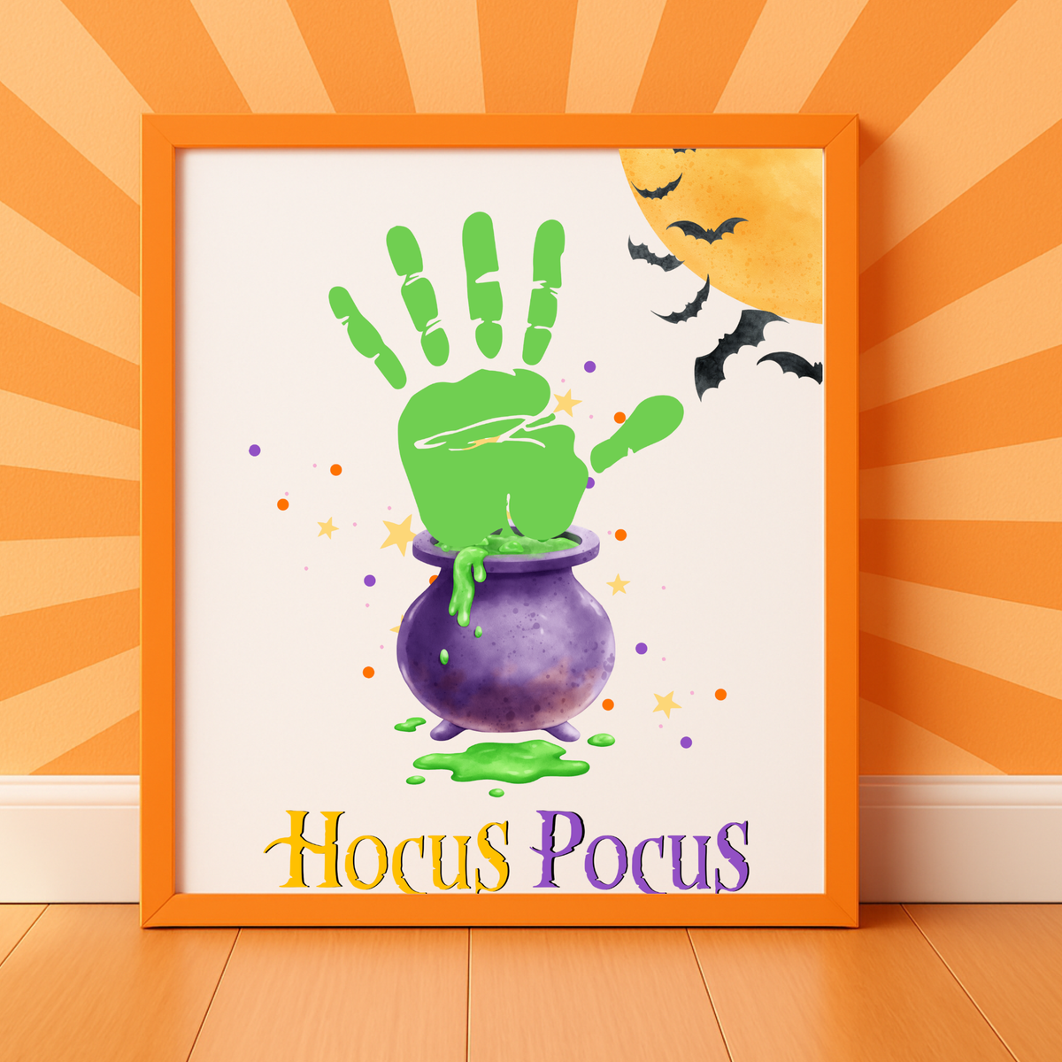 Hocus Pocus Halloween Handprint Craft Printable | Witch Cauldron Halloween Keepsake | Preschool Halloween Activity | Daycare & Classroom Craft