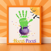 Hocus Pocus Halloween Handprint Craft Printable | Witch Cauldron Halloween Keepsake | Preschool Halloween Activity | Daycare & Classroom Craft