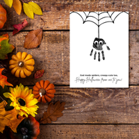 Christian Halloween Spider Handprint Craft Printable | Faith-Based Spider Keepsake Activity | Preschool Christian Halloween Craft | Sunday School Printable