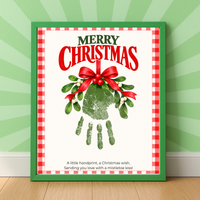 Mistletoe Christmas Handprint Craft | Merry Christmas Handprint Keepsake Printable for Kids
