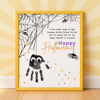 Happy Halloween Spider Handprint Craft Printable | Preschool Halloween Keepsake Activity | Halloween Craft for Kids | Daycare & Classroom Printable