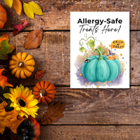 Halloween Allergy-Friendly Sign Printable Bundle | Teal Pumpkin Project Sign | Non Food Treats Sign | Allergy Safe Trick or Treat Printable