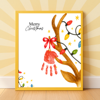 Christmas Reindeer Handprint Craft for Kids | Merry Christmas Ornament Keepsake | Preschool Holiday Activity