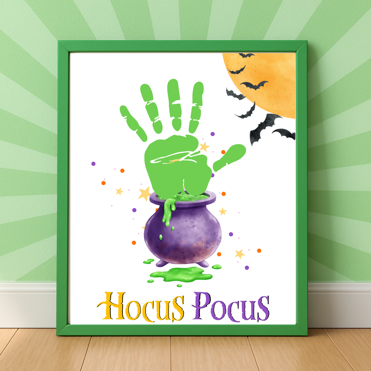 Hocus Pocus Halloween Handprint Craft Printable | Witch Cauldron Halloween Keepsake | Preschool Halloween Activity | Daycare & Classroom Craft