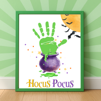 Hocus Pocus Halloween Handprint Craft Printable | Witch Cauldron Halloween Keepsake | Preschool Halloween Activity | Daycare & Classroom Craft