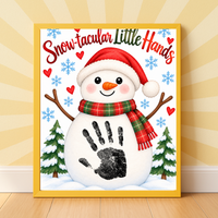 Snowman Handprint Craft | Snow-tacular Little Hands Christmas Printable for Kids