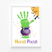 Hocus Pocus Halloween Handprint Craft Printable | Witch Cauldron Halloween Keepsake | Preschool Halloween Activity | Daycare & Classroom Craft