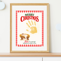 Jesus Is the Greatest Gift Christmas Handprint Craft | Christian Nativity Keepsake Printable for Kids