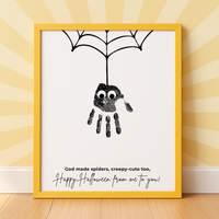 Christian Halloween Spider Handprint Craft Printable | Faith-Based Spider Keepsake Activity | Preschool Christian Halloween Craft | Sunday School Printable