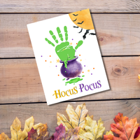 Hocus Pocus Halloween Handprint Craft Printable | Witch Cauldron Halloween Keepsake | Preschool Halloween Activity | Daycare & Classroom Craft