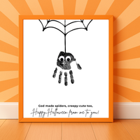 Christian Halloween Spider Handprint Craft Printable | Faith-Based Spider Keepsake Activity | Preschool Christian Halloween Craft | Sunday School Printable