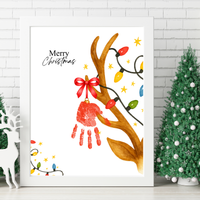 Christmas Reindeer Handprint Craft for Kids | Merry Christmas Ornament Keepsake | Preschool Holiday Activity