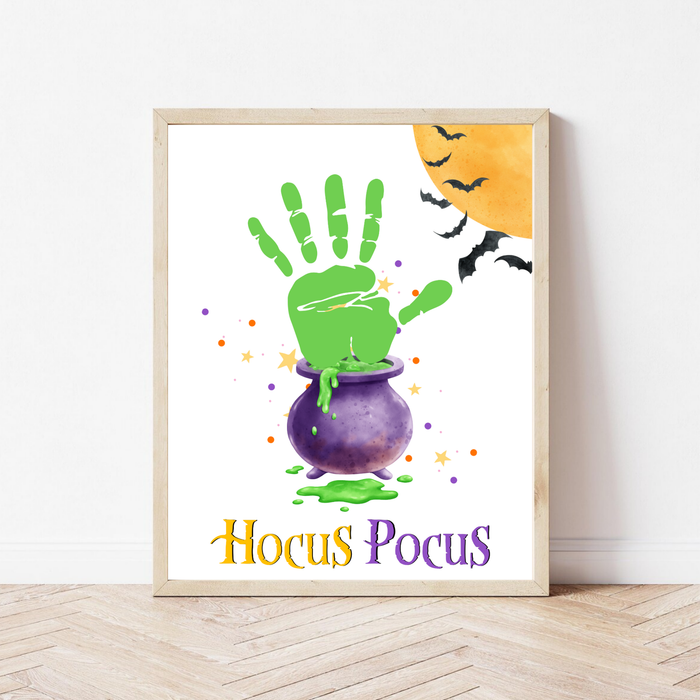 Hocus Pocus Halloween Handprint Craft Printable | Witch Cauldron Halloween Keepsake | Preschool Halloween Activity | Daycare & Classroom Craft