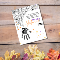 Happy Halloween Spider Handprint Craft Printable | Preschool Halloween Keepsake Activity | Halloween Craft for Kids | Daycare & Classroom Printable