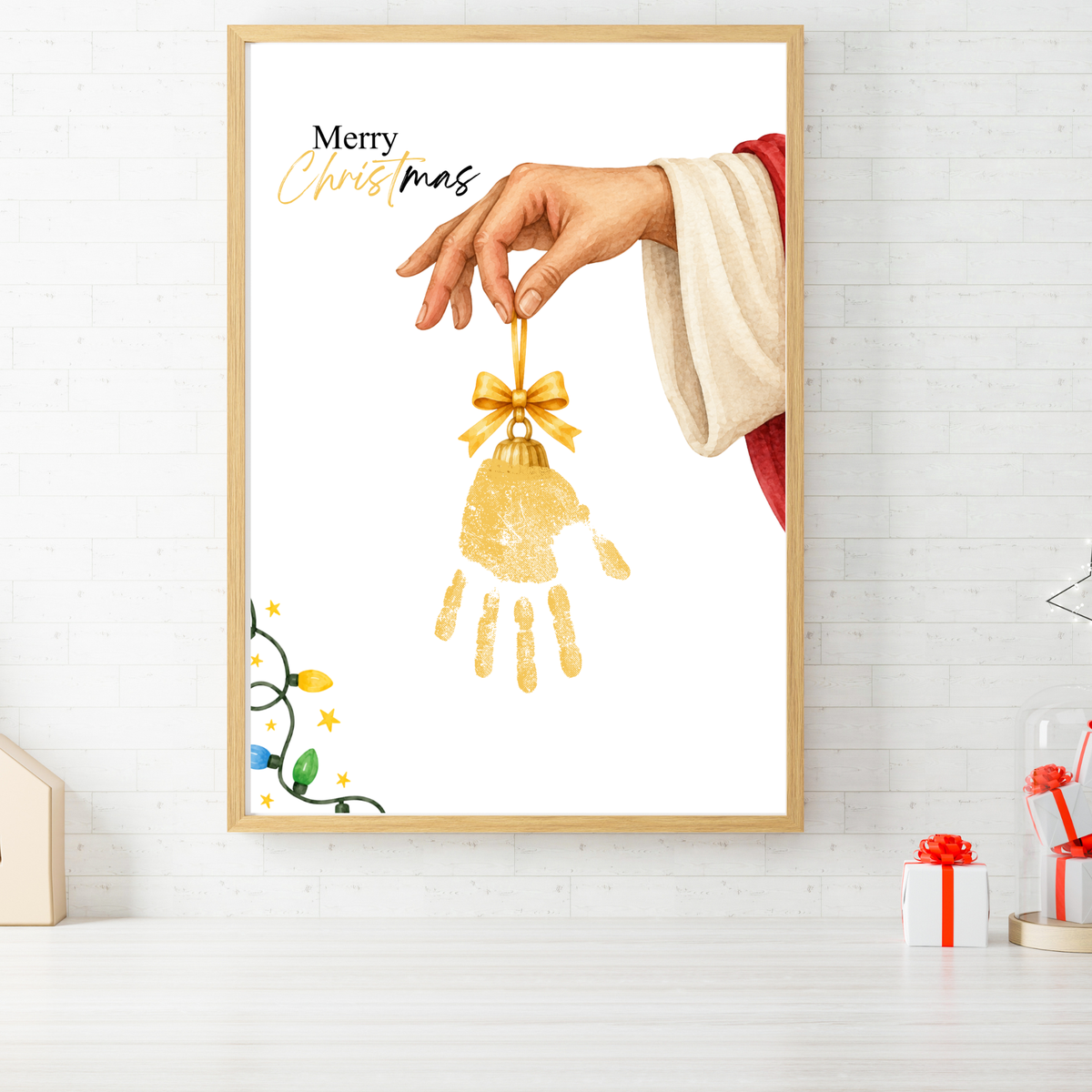 Jesus Christmas Handprint Craft for Kids | Christian Merry Christmas Keepsake | Faith-Based Preschool Activity
