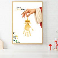 Jesus Christmas Handprint Craft for Kids | Christian Merry Christmas Keepsake | Faith-Based Preschool Activity