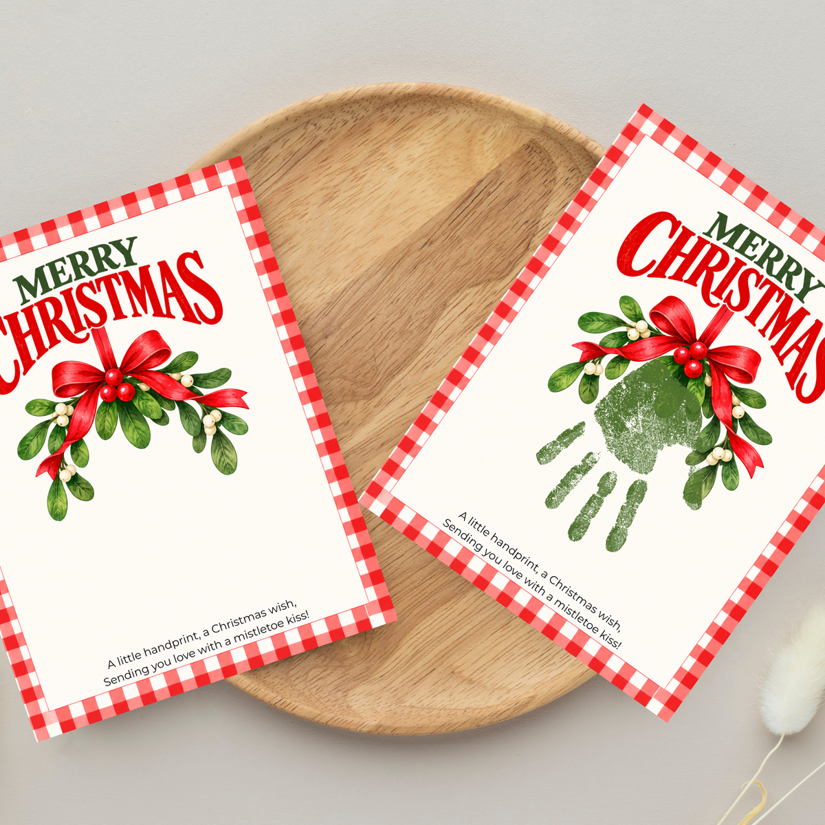 Mistletoe Christmas Handprint Craft | Merry Christmas Handprint Keepsake Printable for Kids