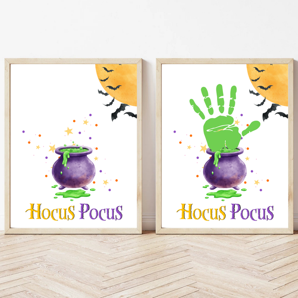 Hocus Pocus Halloween Handprint Craft Printable | Witch Cauldron Halloween Keepsake | Preschool Halloween Activity | Daycare & Classroom Craft
