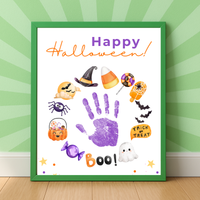 Happy Halloween Handprint Craft Printable | Halloween Keepsake for Kids | Preschool Halloween Activity | Daycare & Classroom Craft
