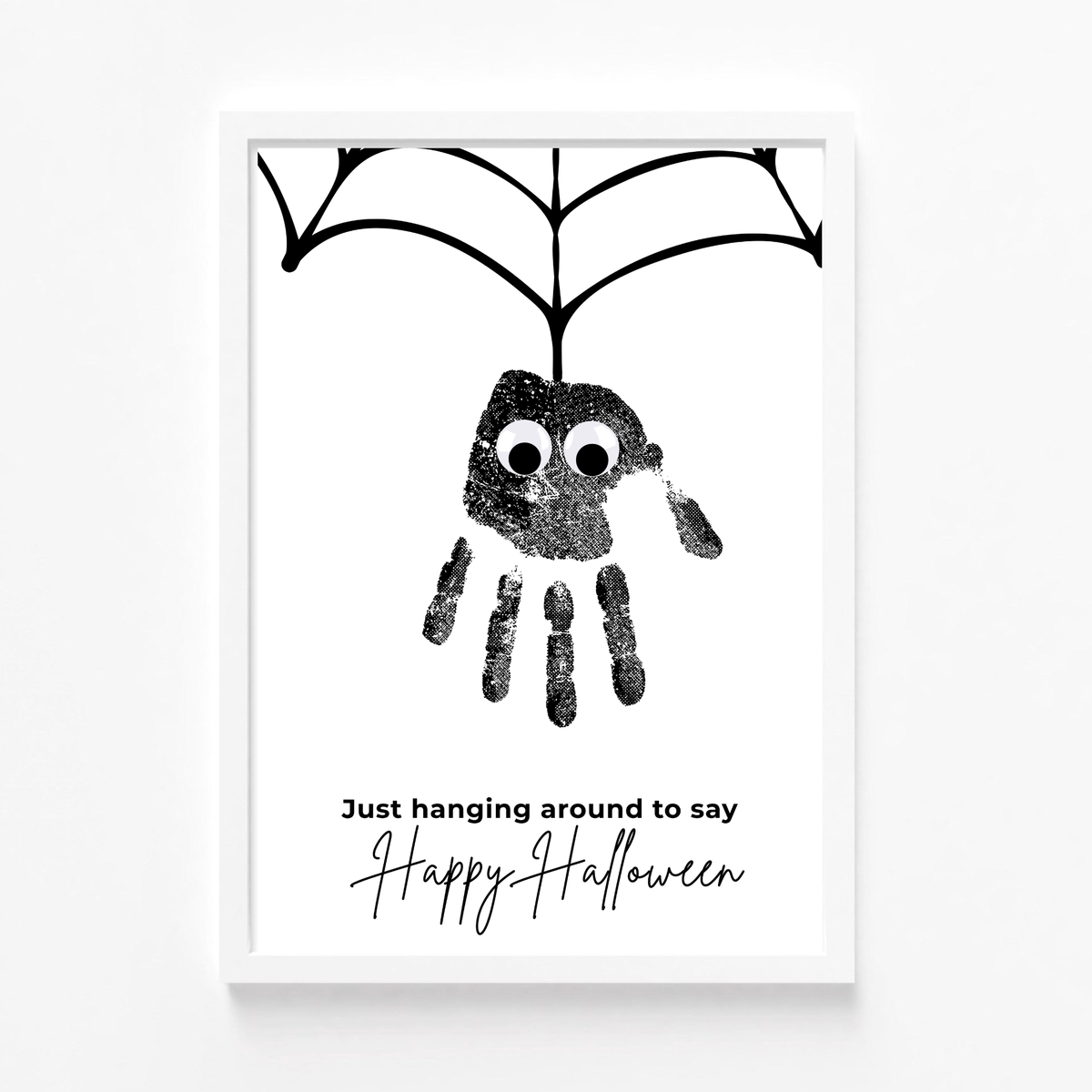 Happy Halloween Spider Handprint Craft Printable | Halloween Spider Keepsake Activity for Kids | Preschool Halloween Craft | Daycare & Classroom Printable