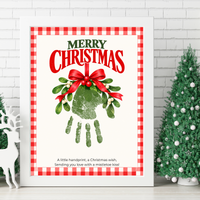 Mistletoe Christmas Handprint Craft | Merry Christmas Handprint Keepsake Printable for Kids